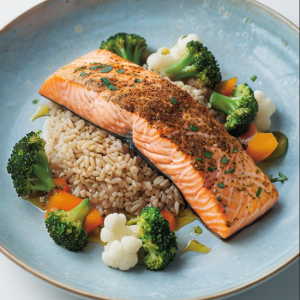Salmon Brown Rice